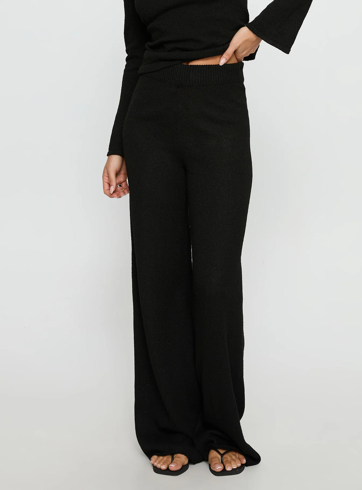 Jaede Knit Pants Black