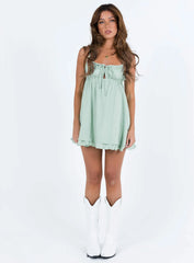 Empress Of Love Mini Dress Sage Petite
