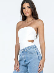 Alaska Strapless Bodysuit White
