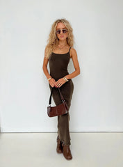 Kattan Maxi Dress Chocolate Petite
