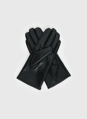 Zaylah Faux Leather Stud Detail Gloves Black