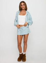 Down Low Fleece Skort Blue