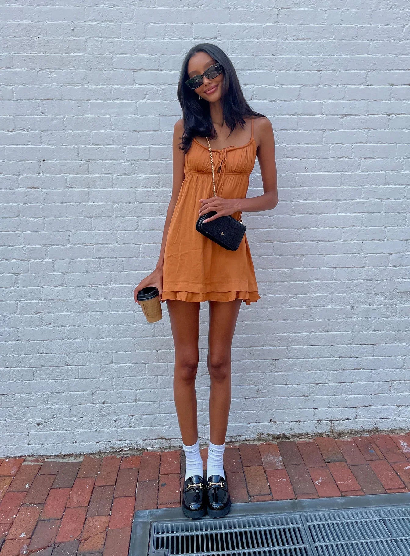 Empress Of Love Mini Dress Rust