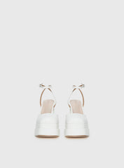 Alto Platform Heels Matte White