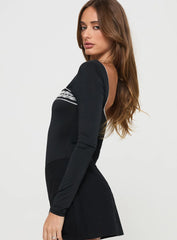 Keating Long Sleeve Bodysuit Black
