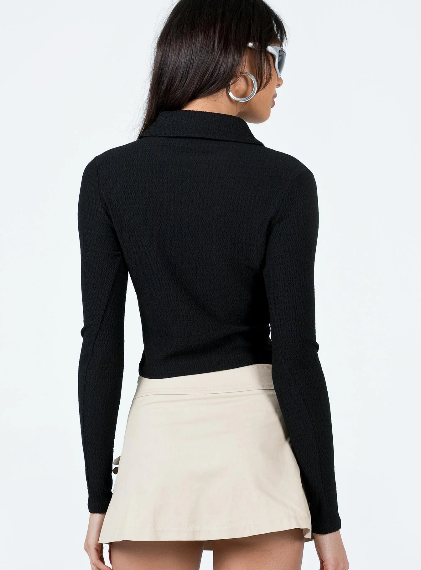 Trey Long Sleeve Top Black