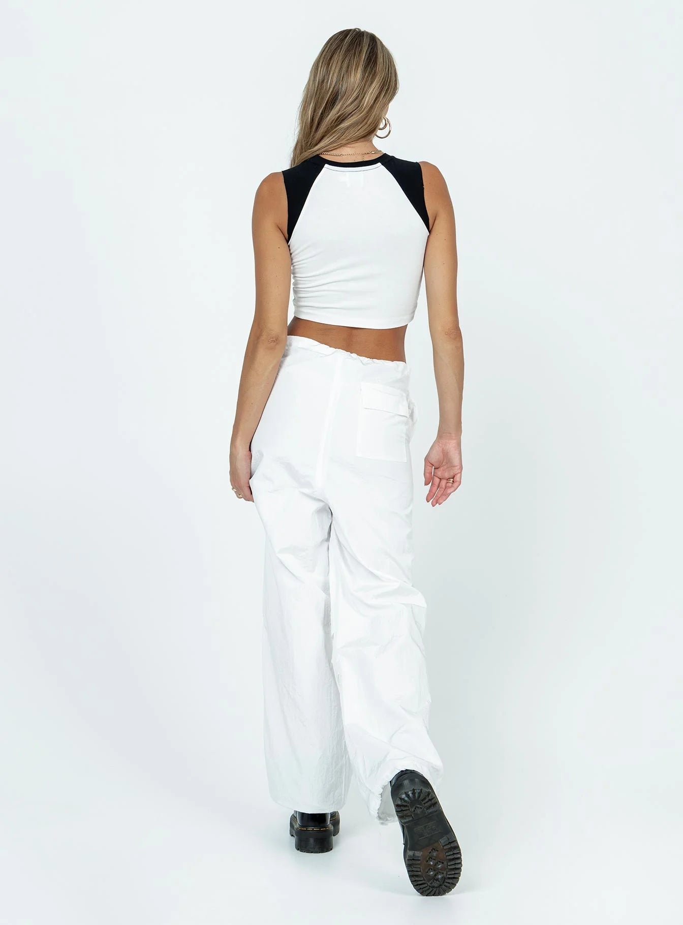 Austin Parachute Pants White