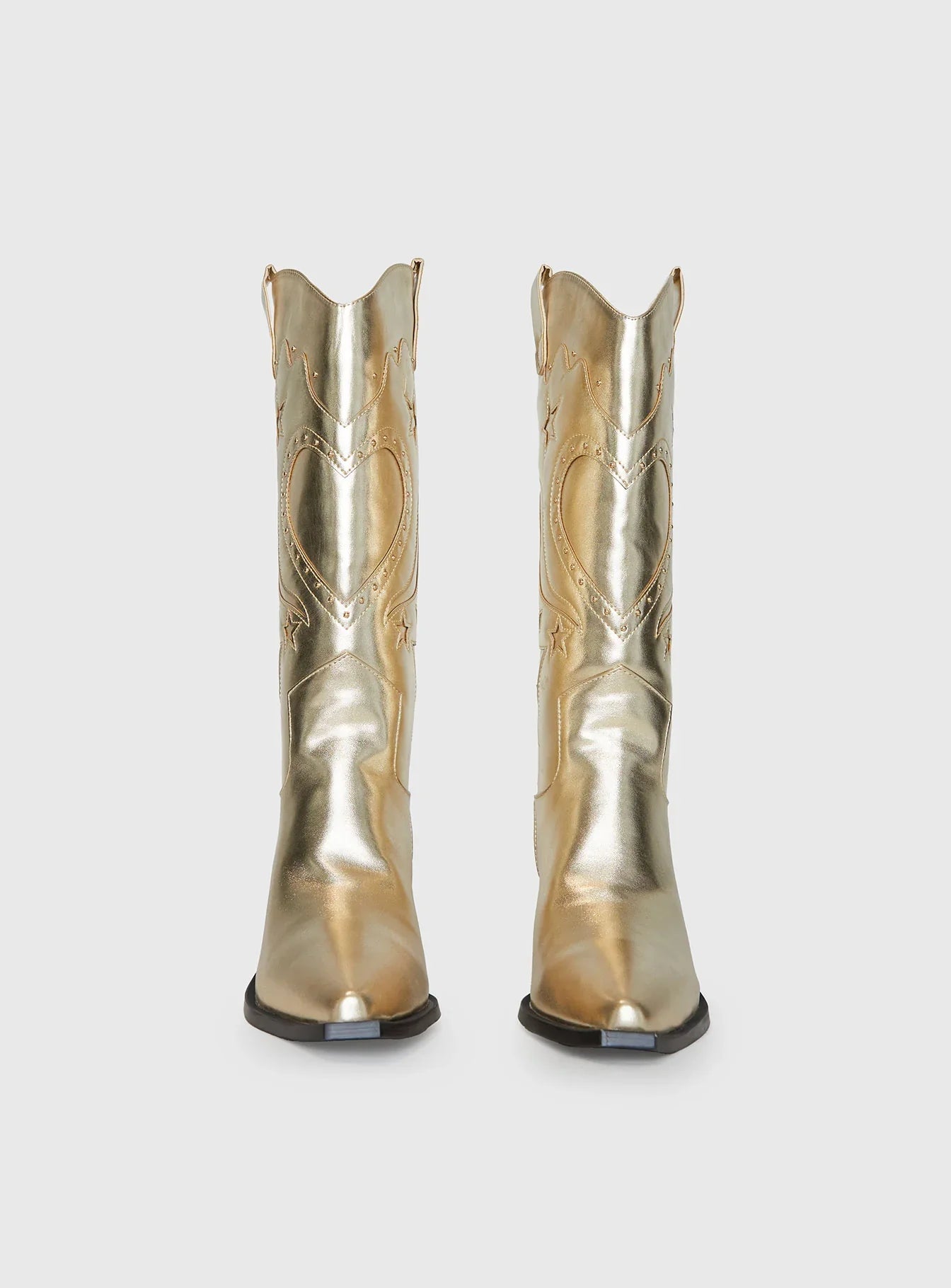 Billini Everlyn Cowboys Boots Gold Metallic