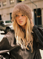 Nephele Fluffy Headband Taupe