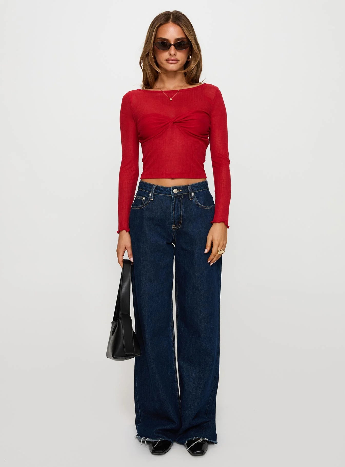 November Long Sleeve Top Red