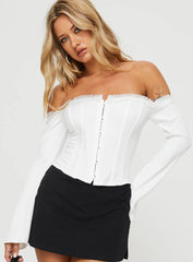 Avaah Off The Shoulder Top White