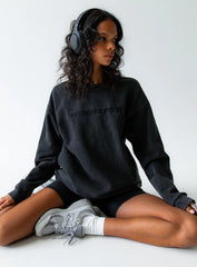 Fearlessness Activewear Crew Neck Sweatshirt Black