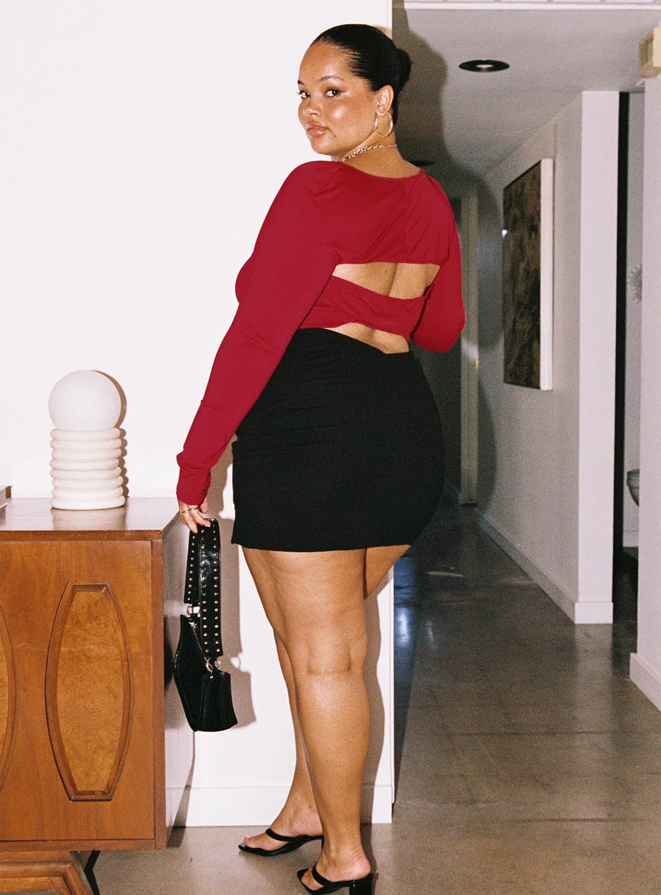 Koslo Bolero Top Red Curve