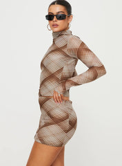 Another Dreamer Mini Skirt Brown Check