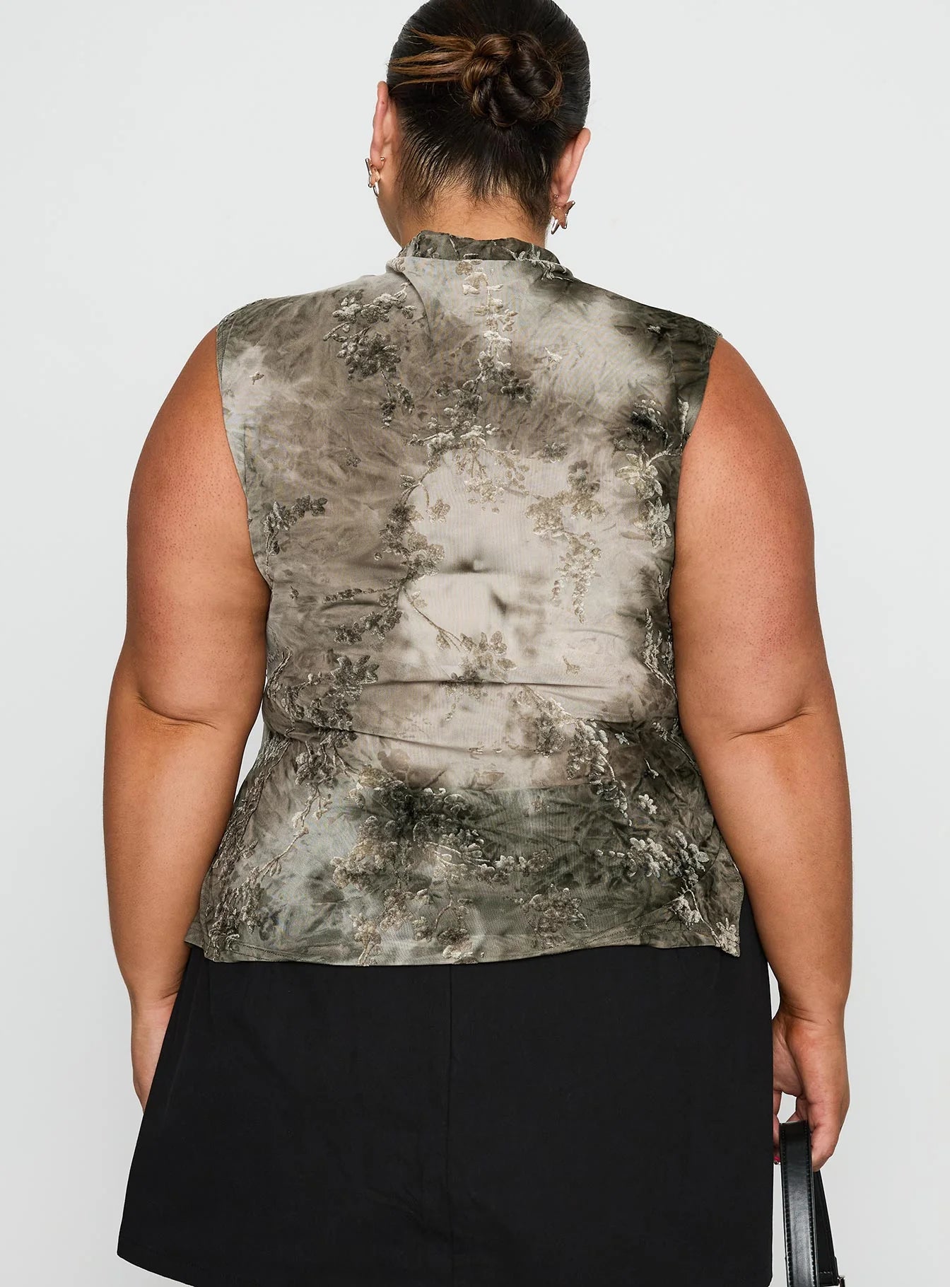 Nights All Alone High Neck Top Multi Curve