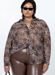 Hayden Shirt Leopard Curve