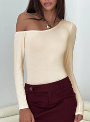 Fruelle Off The Shoulder Bodysuit Cream
