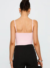 Aetherial Lace Detail Bodysuit Pink