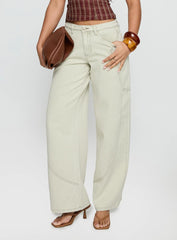 Amargo Mid Rise Baggy Jeans Sage Wash