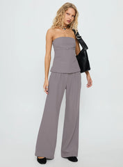 Irresistible Strapless Top Grey