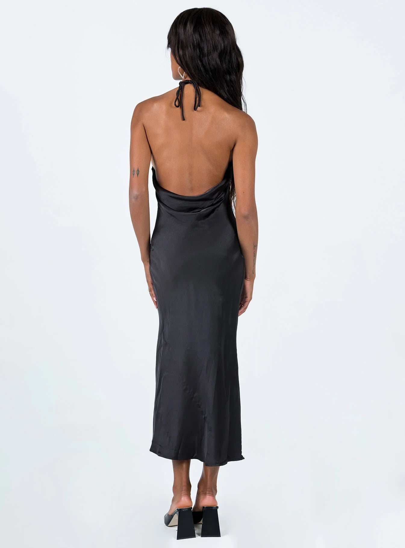 Broughton Halter Midi Dress Black