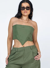 La Quinta Tube Top Khaki
