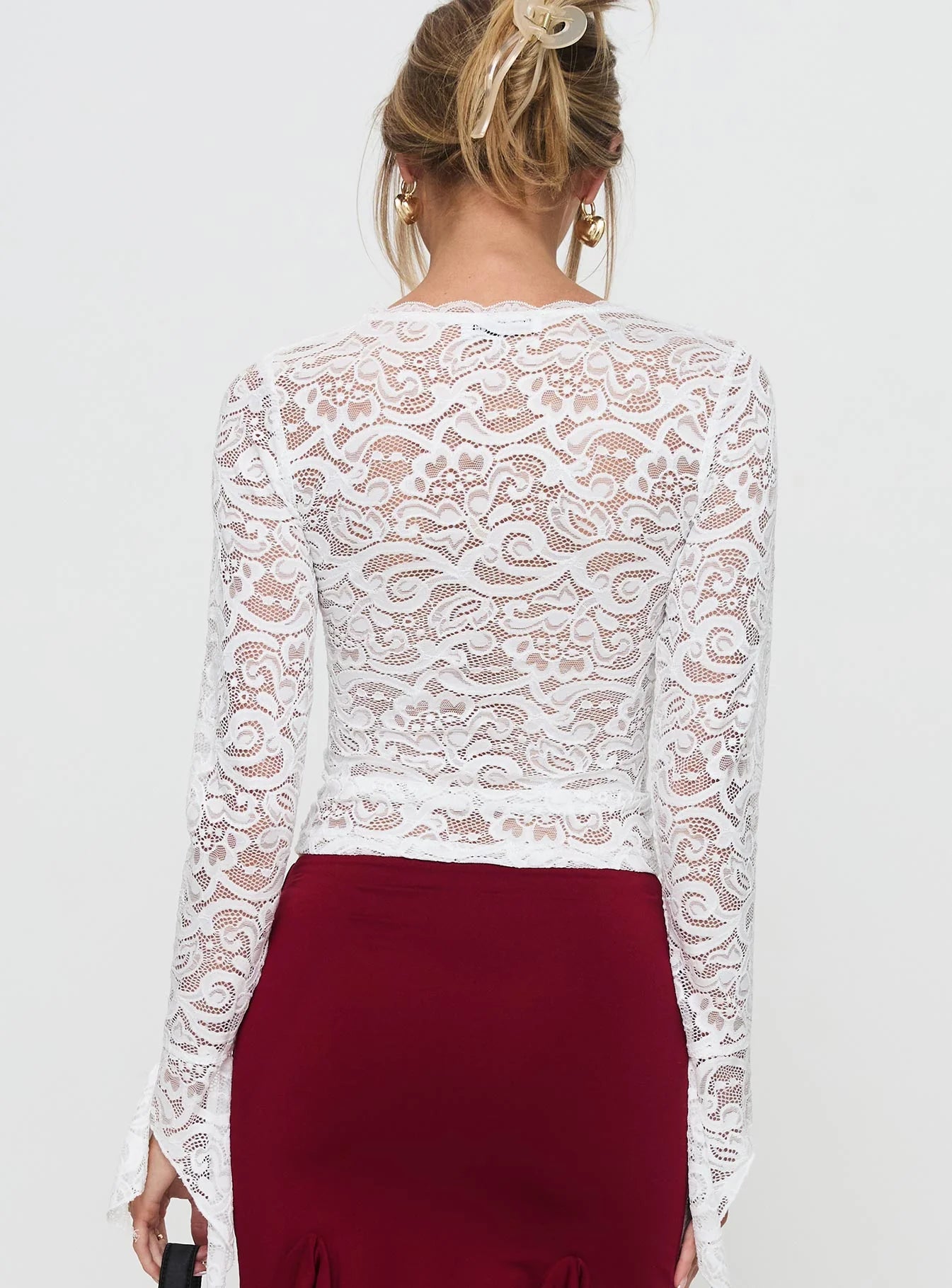 Honeymoon Lace Top White