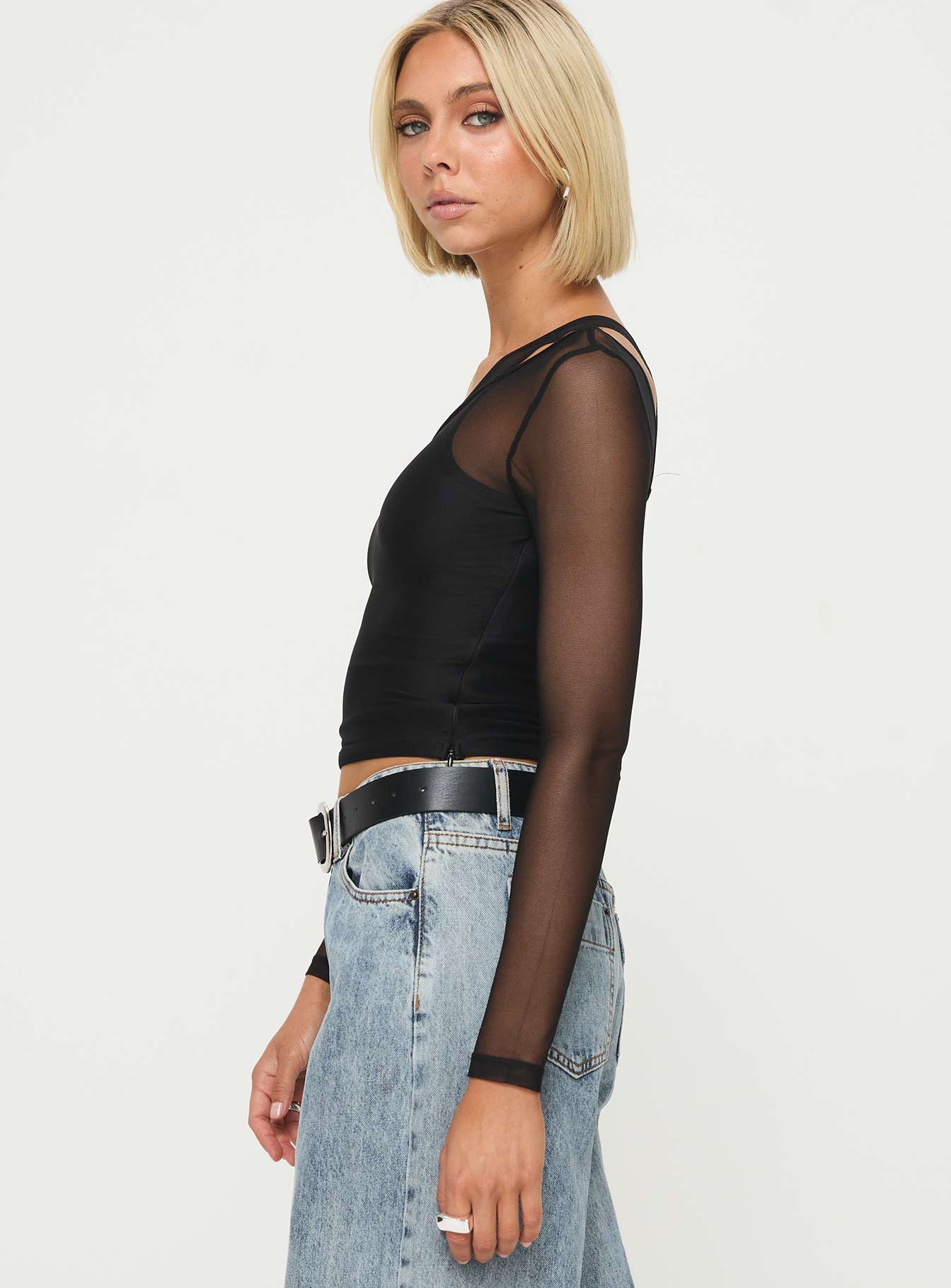 Fulfilled Long Sleeve Top Black