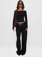 Everlong Mid Rise Straight Leg Jeans Mid Black Wash