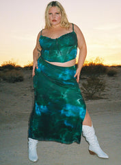 Sound Check Maxi Skirt Curve Blue