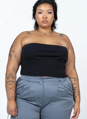 Rosehill Strapless Top Black Curve