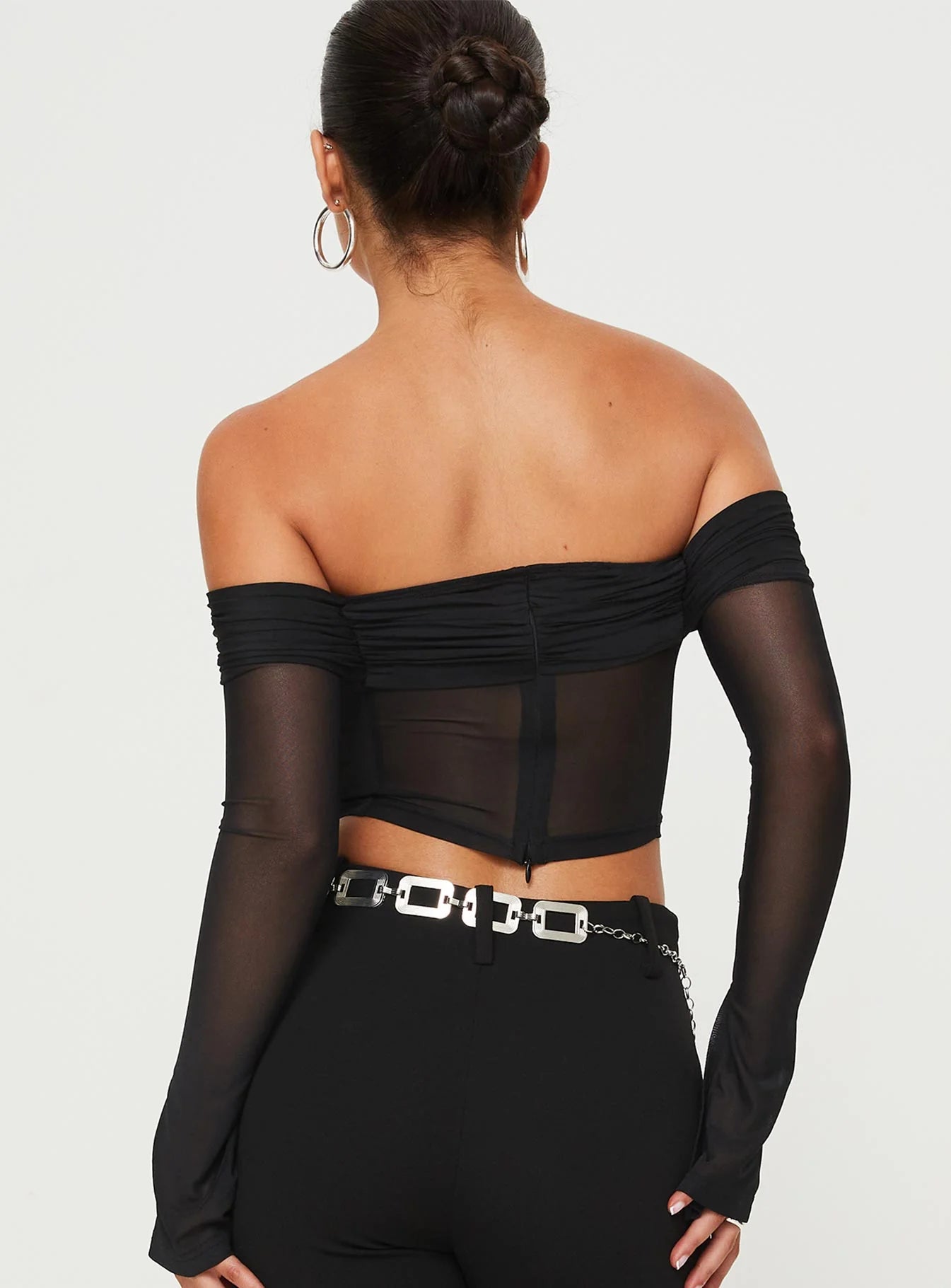 Botello Off The Shoulder Top Black