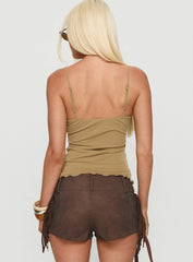 Devondra Sequin Detail Cami Top Champagne