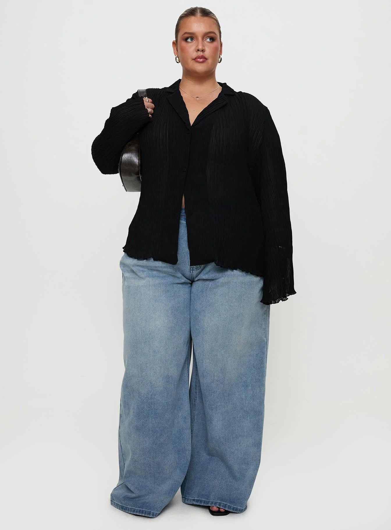 Selma Shirt Black Curve
