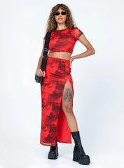 Rosie Mesh Set Red Multi