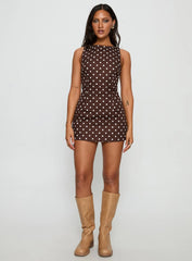Yumiko Romper Brown Polka