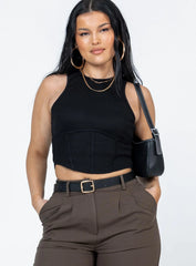 Sidney Top Black Eco