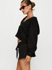 Down Low Fleece Skort Black
