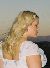 Hammond Flower Hair Clip Pack White
