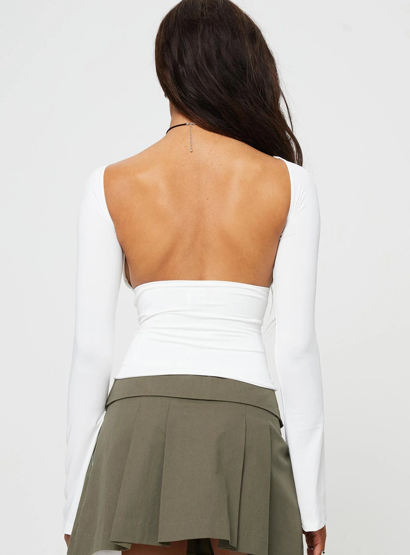 Zelka Long Sleeve Top White