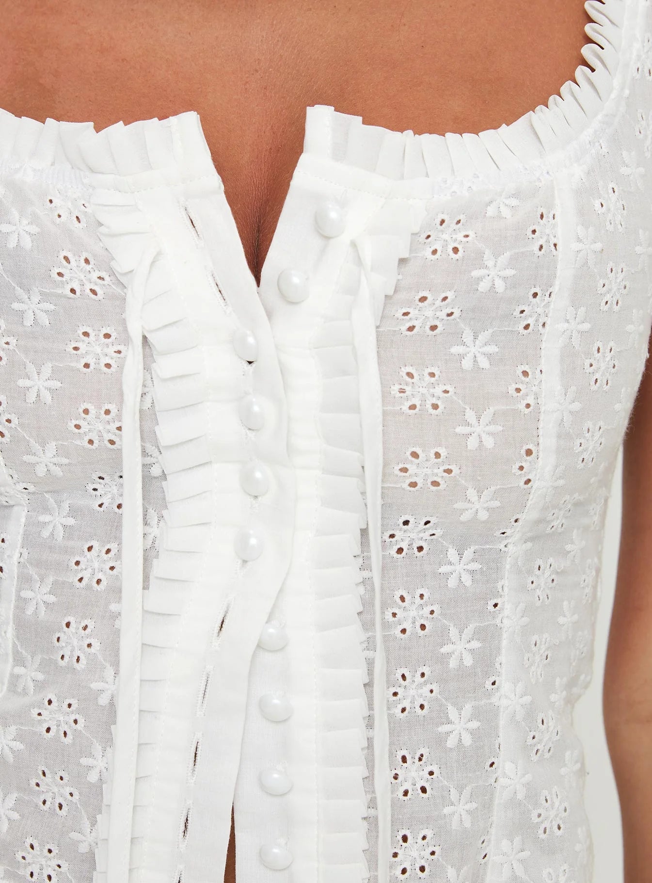 Vinca Corset Top White