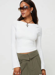 Zelka Long Sleeve Top White