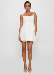 Cartmel Embroidered Mini Dress White