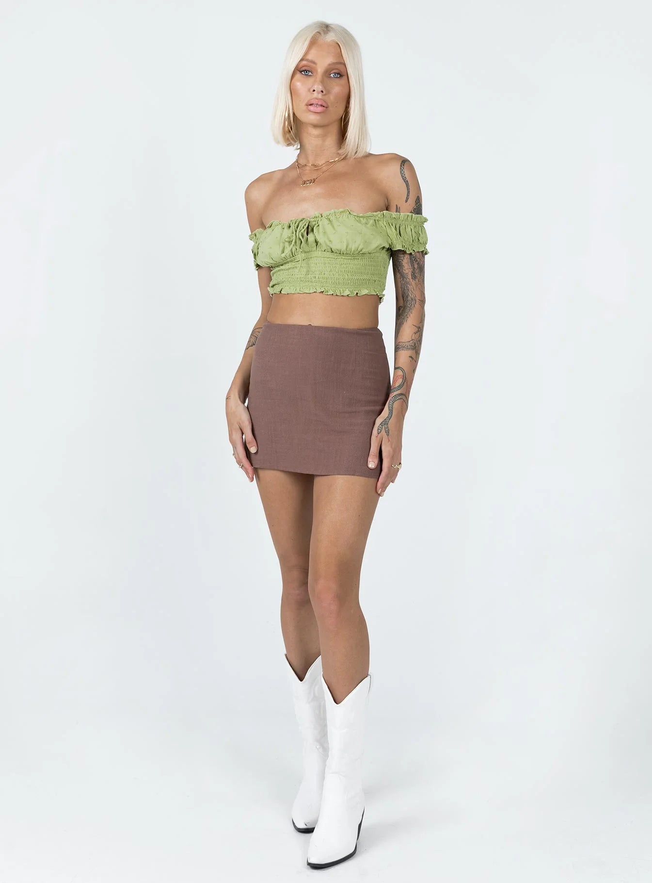 Asner Top Sage Green