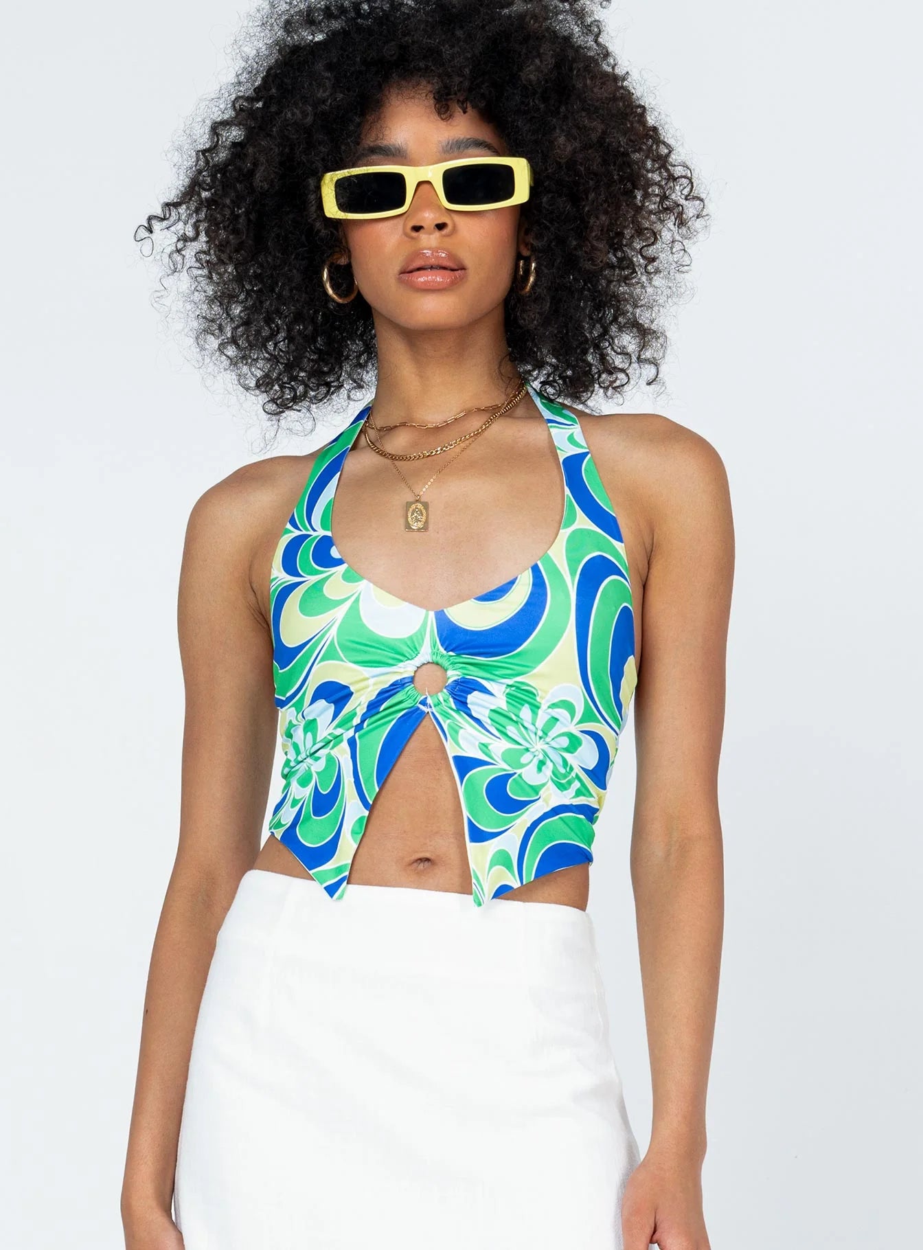 Kenia Top Green Floral