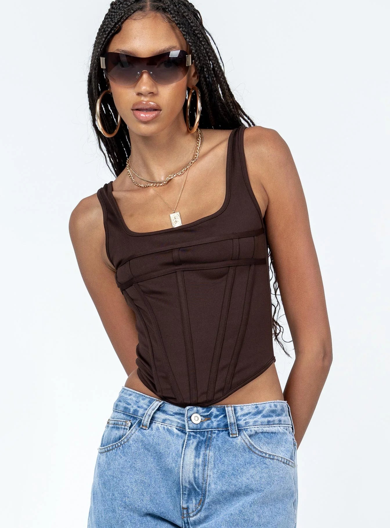 Normani Top Brown