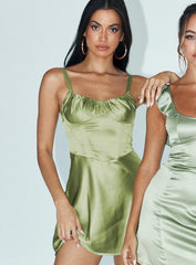 Stanton Corset Mini Dress Sage
