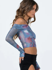 Motel Nagya Top Lumen Mesh Blue