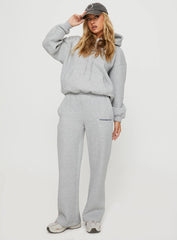 Princess Polly Hooded Sweatshirt Bubble Text Grey Marle / Slate
