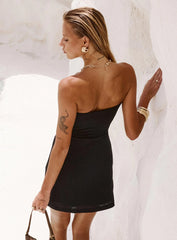Nika Strapless Mini Dress Black